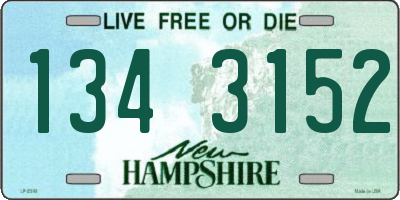 NH license plate 1343152