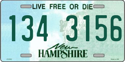 NH license plate 1343156