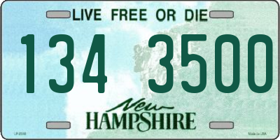 NH license plate 1343500
