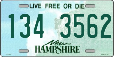 NH license plate 1343562