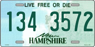 NH license plate 1343572