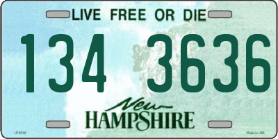 NH license plate 1343636