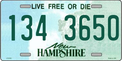NH license plate 1343650
