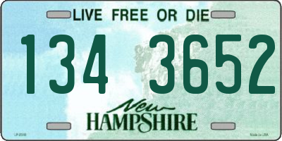 NH license plate 1343652