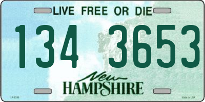 NH license plate 1343653