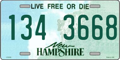 NH license plate 1343668