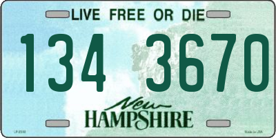 NH license plate 1343670