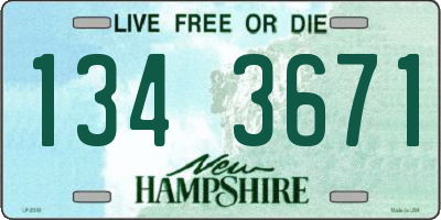 NH license plate 1343671
