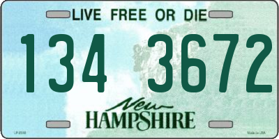 NH license plate 1343672