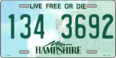 NH license plate 1343692