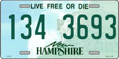 NH license plate 1343693