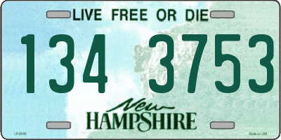 NH license plate 1343753