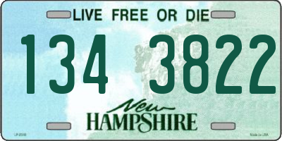 NH license plate 1343822