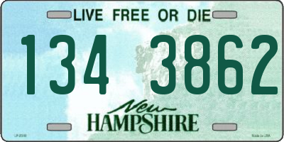 NH license plate 1343862