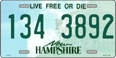 NH license plate 1343892