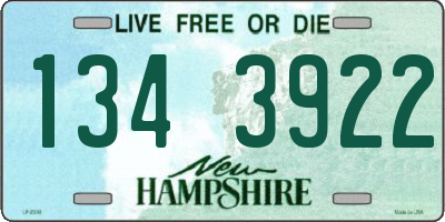 NH license plate 1343922