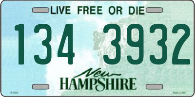 NH license plate 1343932