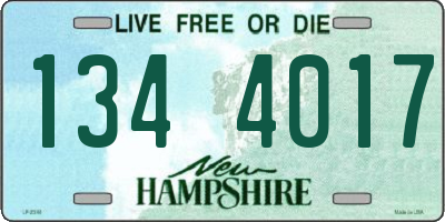 NH license plate 1344017