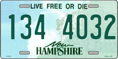 NH license plate 1344032