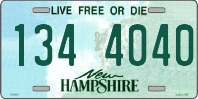 NH license plate 1344040