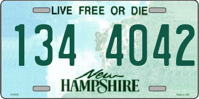 NH license plate 1344042