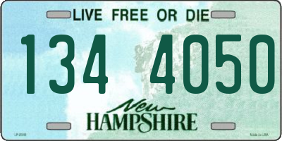 NH license plate 1344050