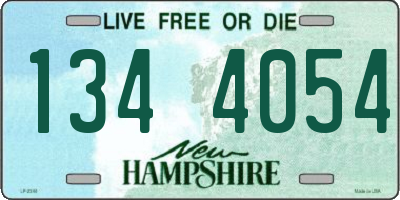 NH license plate 1344054
