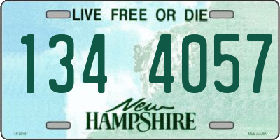 NH license plate 1344057