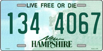 NH license plate 1344067