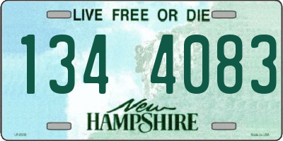 NH license plate 1344083
