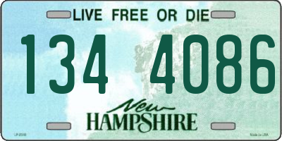 NH license plate 1344086
