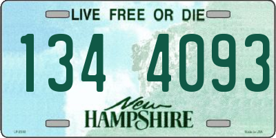 NH license plate 1344093