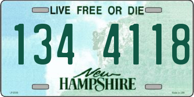 NH license plate 1344118