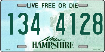 NH license plate 1344128