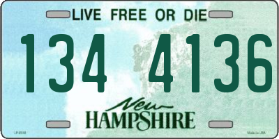 NH license plate 1344136