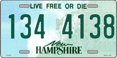 NH license plate 1344138