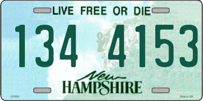NH license plate 1344153