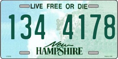 NH license plate 1344178