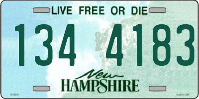NH license plate 1344183