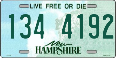 NH license plate 1344192