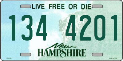 NH license plate 1344201