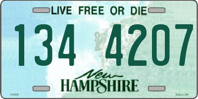 NH license plate 1344207