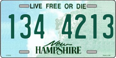 NH license plate 1344213