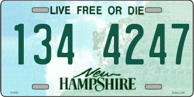 NH license plate 1344247