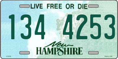 NH license plate 1344253
