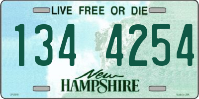 NH license plate 1344254
