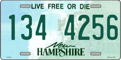 NH license plate 1344256