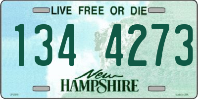 NH license plate 1344273