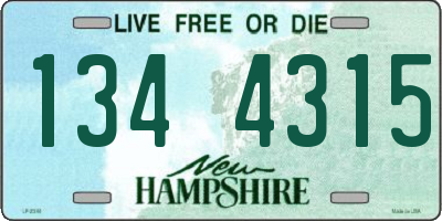 NH license plate 1344315