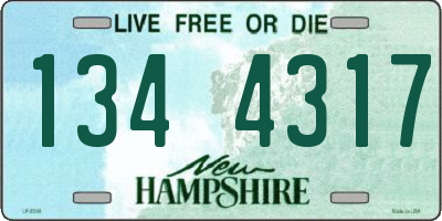 NH license plate 1344317